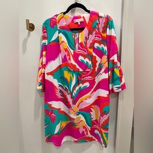 Jude Connally Vibrant Multicolor Floral Dress
